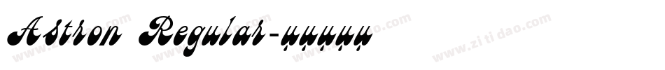Astron Regular字体转换